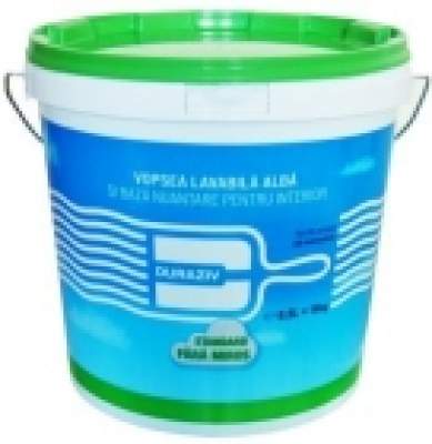Vopsea lavabila alba si baza nuantare pentru interior DURAZIV Standard Fara Miros , Galeata 15 litri 